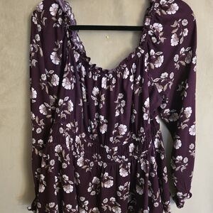 Torrid Purple Floral Women's Top